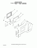 DOOR PARTS Diagram and Parts List for KGRS205TBL4  KitchenAid Range