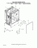 TUB AND FRAME PARTS Diagram and Parts List for DU1015XTXS0  Whirlpool Dishwasher