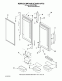REFRIGERATOR DOOR PARTS Diagram and Parts List for KBFS20EVMS2  KitchenAid Refrigerator