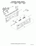CONTROL PANEL PARTS Diagram and Parts List for WFW95HEXR2  Whirlpool Washer