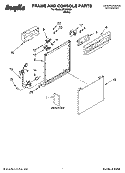 FRAME AND CONSOLE PARTS Diagram and Parts List for IKU58660  Inglis Dishwasher