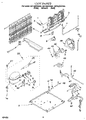 UNIT, LIT/OPTIONAL Diagram and Parts List for 8ET18ZKXDW01  Whirlpool Refrigerator