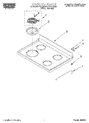 COOKTOP Diagram and Parts List for FEP320EW0  Roper Range