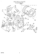 SECTION Diagram and Parts List for REX3615EW0  Roper Dryer