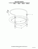 HEATER PARTS Diagram and Parts List for GU2300XTVT3  Whirlpool Dishwasher