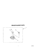 SEALED BURNER Diagram and Parts List for FGP357YW1  Roper Range