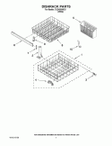 DISHRACK PARTS Diagram and Parts List for CUD4000WQ1  Crosley Dishwasher