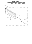 DOOR PARTS Diagram and Parts List for MH1150XMQ4  Whirlpool Microwave