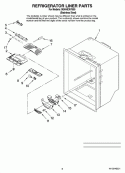 REFRIGERATOR LINER PARTS Diagram and Parts List for IX5HHEXVS00  Whirlpool Refrigerator