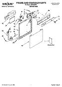 FRAME AND CONSOLE PARTS Diagram and Parts List for IUD6000RS1  Whirlpool Dishwasher