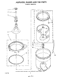 AGITATOR, BASKET AND TUB Diagram and Parts List for LA6000XPW4  Whirlpool Washer