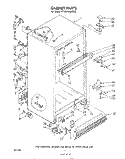 CABINET Diagram and Parts List for ET18AKXLWR0  Whirlpool Refrigerator