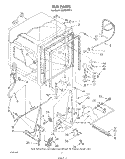 TUB , LIT/OPTIONAL Diagram and Parts List for DU8300XT1  Whirlpool Dishwasher