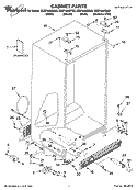 CABINET PARTS Diagram and Parts List for ED2FHAXSB00  Whirlpool Refrigerator