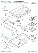 COOKTOP PARTS, OPTIONAL PARTS Diagram and Parts List for KECC568RPS04  KitchenAid Cooktop