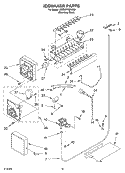 ICEMAKER PARTS, PARTS NOT ILLUSTRATED Diagram and Parts List for 3XES0FHGKS02  Whirlpool Refrigerator