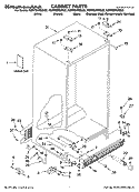 CABINET PARTS Diagram and Parts List for KSRP22FSMS02  KitchenAid Refrigerator