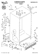 CABINET, LITERATURE Diagram and Parts List for 4YED22PQFN04  Whirlpool Refrigerator