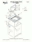 TOP AND CABINET PARTS Diagram and Parts List for 6ALSQ8000MW4  Whirlpool Washer