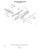 CONTROL PANEL Diagram and Parts List for SB100PES1  Whirlpool Range