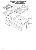 DRAWER & BROILER PARTS Diagram and Parts List for RF379LXKQ1  Whirlpool Range