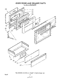 OVEN DOOR AND DRAWER Diagram and Parts List for SM988PEPW0  Whirlpool Range