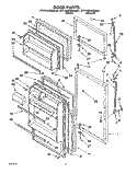 DOOR Diagram and Parts List for ET14GKXBW01  Whirlpool Refrigerator
