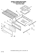 OVEN & BROILER PARTS Diagram and Parts List for SF216LXSM0  Whirlpool Range