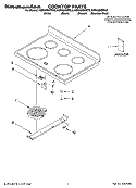 COOKTOP PARTS Diagram and Parts List for KERA205PSS0  KitchenAid Range
