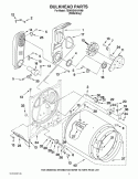 BULKHEAD PARTS Diagram and Parts List for 7EWGD1510YM0  Whirlpool Dryer