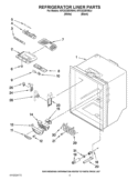 REFRIGERATOR LINER PARTS Diagram and Parts List for KFCS22EVBL4  KitchenAid Refrigerator