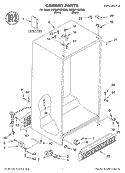 CABINET, LITERATURE Diagram and Parts List for 3XES0FHQKQ00  Whirlpool Refrigerator