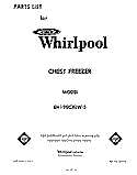 SECTION Diagram and Parts List for EH120CXLW5  Whirlpool Freezer