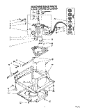 MACHINE BASE Diagram and Parts List for CA2762XSW0  Whirlpool Washer