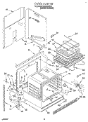 OVEN Diagram and Parts List for RS630PXBH1  Whirlpool Range