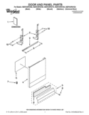 DOOR AND PANEL PARTS Diagram and Parts List for WDF510PAYS4  Whirlpool Dishwasher