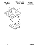 COOKTOP, LITERATURE Diagram and Parts List for RF314PXYW2  Whirlpool Range