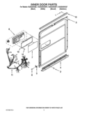 INNER DOOR PARTS Diagram and Parts List for KUDS30IXBL7  KitchenAid Dishwasher