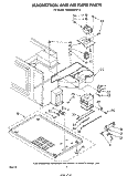 MAGNETRON AND AIRFLOW Diagram and Parts List for MW850EXP0  Whirlpool Microwave