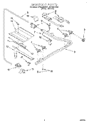 MANIFOLD Diagram and Parts List for SF302BEAW3  Whirlpool Range