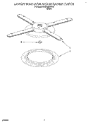 LOWER WASHARM AND STRAINER Diagram and Parts List for KUDA23SYWH2  KitchenAid Dishwasher