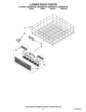 LOWER RACK PARTS Diagram and Parts List for WDF530PAYT3  Whirlpool Dishwasher