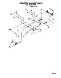 COOKTOP BURNER Diagram and Parts List for SF310PEAQ2  Whirlpool Range