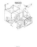 OVEN Diagram and Parts List for RF350PXPW0  Whirlpool Range
