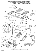 INTERIOR AND VENTILATION PARTS Diagram and Parts List for GH6178XPB1  Whirlpool Microwave