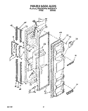 FREEZER DOOR Diagram and Parts List for RS25AWXZW01  Whirlpool Refrigerator