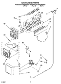 ICEMAKER PARTS, OPTIONAL PARTS Diagram and Parts List for ED5CHQXKB04  Whirlpool Refrigerator
