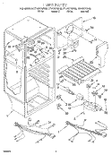 LINER Diagram and Parts List for RT14DKYGW02  Roper Refrigerator