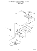 BROILER AND OVEN BURNER Diagram and Parts List for SF387PEYN7  Whirlpool Range