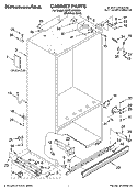 CABINET PARTS Diagram and Parts List for KBFC42FSS00  KitchenAid Refrigerator
